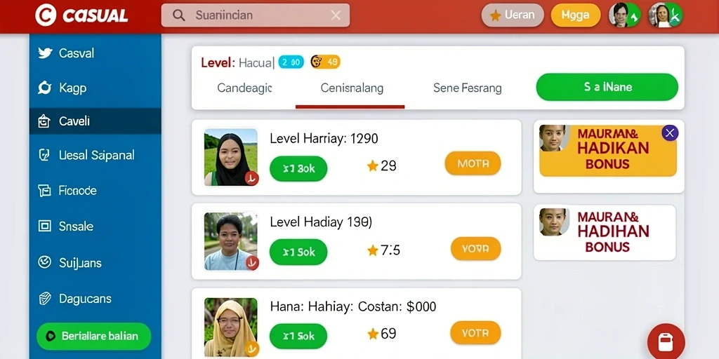 Tampilan antarmuka yang menarik dan modern.